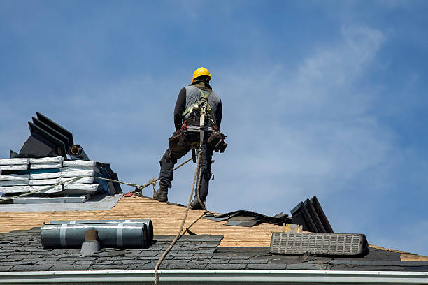 Professional Gutter Installation technician working in Sharpsville, IN